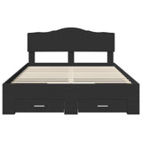 Struttura del letto Nero 150 x 200 cm Legno truciolato