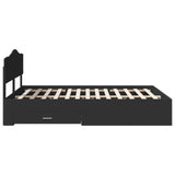 Struttura del letto Nero 150 x 200 cm Legno truciolato