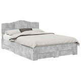 Struttura del letto con testiera Grigio cemento 140 x 190 cm