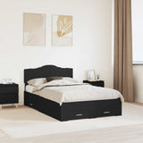 Struttura del letto Nero 120 x 200 cm Legno truciolato