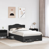 Struttura del letto Nero 120 x 200 cm Legno truciolato