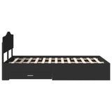Struttura del letto Nero 120 x 200 cm Legno truciolato