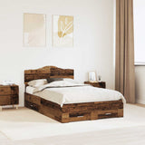 Struttura del letto con testiera Legno vecchio 120 x 190 cm