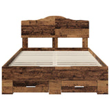 Struttura del letto con testiera Legno vecchio 120 x 190 cm