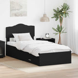 Struttura del letto Nero 100 x 200 cm Legno truciolato