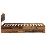 Struttura del letto con testiera Legno vecchio 100 x 200 cm