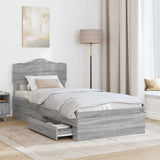 Struttura del letto Grigio Sonoma 90 x 190 cm Legno truciolato
