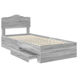 Struttura del letto Grigio Sonoma 90 x 190 cm Legno truciolato