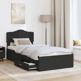 Struttura del letto Nero 70 x 190 cm Legno truciolato