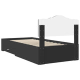 Struttura del letto Nero 70 x 190 cm Legno truciolato