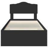 Struttura del letto Nero 70 x 190 cm Legno truciolato