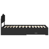 Struttura del letto Nero 70 x 190 cm Legno truciolato