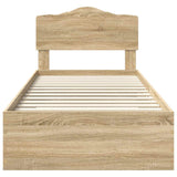 Struttura del letto Rovere Sonoma 70 x 190 cm Legno truciolato