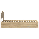 Struttura del letto Rovere Sonoma 70 x 190 cm Legno truciolato