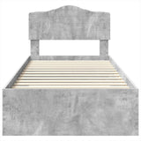 Struttura del letto con testiera Grigio cemento 70 x 190 cm