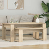 Set di Tavolini da Caffè 2 pcs Rovere Sonoma Legno truciolato