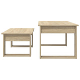 Set di Tavolini da Caffè 2 pcs Rovere Sonoma Legno truciolato