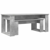 Set di Tavolini da Caffè 2 pcs Grigio cemento Legno truciolato