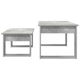 Set di Tavolini da Caffè 2 pcs Grigio cemento Legno truciolato