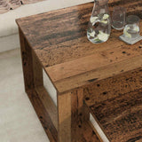 Set di Tavolini da Caffè 2 pcs Legno vecchio Legno truciolato