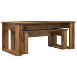 Set di Tavolini da Caffè 2 pcs Legno vecchio Legno truciolato