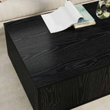Tavolino da salotto con cassetto Rovere Nero 95 x 55 x 31 cm