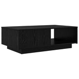 Tavolino da salotto con cassetto Rovere Nero 95 x 55 x 31 cm
