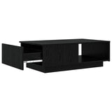 Tavolino da salotto con cassetto Rovere Nero 95 x 55 x 31 cm