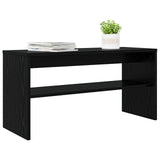 Mobile TV Rovere Nero 80 x 30 x 40 cm Legno truciolato