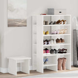 Mobile per scarpe 2 pcs Bianco Legno truciolato