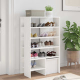 Mobile per scarpe 2 pcs Bianco Legno truciolato