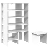 Mobile per scarpe 2 pcs Bianco Legno truciolato