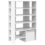 Mobile per scarpe 2 pcs Bianco Legno truciolato