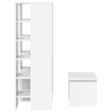 Mobile per scarpe 2 pcs Bianco Legno truciolato