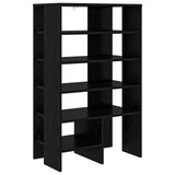Mobile per scarpe 2 pcs Rovere Nero Legno truciolato