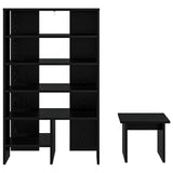 Mobile per scarpe 2 pcs Rovere Nero Legno truciolato