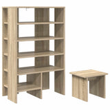 Mobile per scarpe 2 pcs Rovere Sonoma Legno truciolato