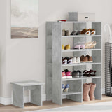 Mobile per scarpe 2 pcs Grigio cemento Legno truciolato