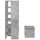 Mobile per scarpe 2 pcs Grigio cemento Legno truciolato