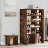 Mobile per scarpe 2 pcs Rovere fumé Legno truciolato