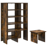 Mobile per scarpe 2 pcs Rovere fumé Legno truciolato