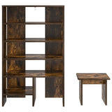 Mobile per scarpe 2 pcs Rovere fumé Legno truciolato