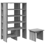 Mobile per scarpe 2 pcs Grigio Sonoma Legno truciolato