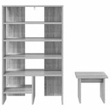 Mobile per scarpe 2 pcs Grigio Sonoma Legno truciolato