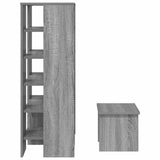 Mobile per scarpe 2 pcs Grigio Sonoma Legno truciolato