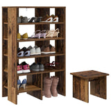 Mobile per scarpe 2 pcs Legno vecchio Legno truciolato