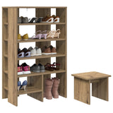 Mobile per scarpe 2 pcs Rovere artigianale Legno truciolato
