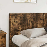 Struttura del letto con stoccaggio e testata Rovere Fumo