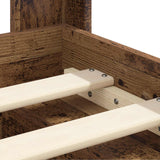 Struttura del letto con stoccaggio e testata Legno antico