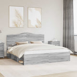 Struttura del letto Grigio Sonoma 180 x 200 cm Pino massello